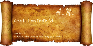 Abel Manfréd névjegykártya